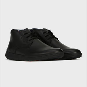 Tommy Hilfiger pánská černá kožená kotníková obuv - 45 (BDS)